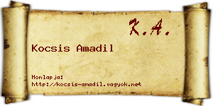 Kocsis Amadil névjegykártya